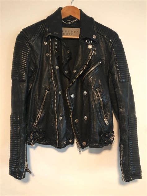 burberry leather jacket second hand|Burberry leather jacket vintage.